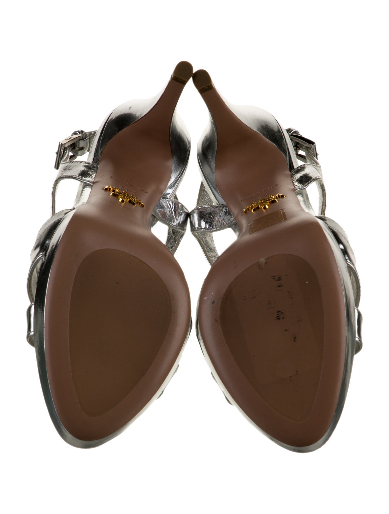 Prada Patent Leather Slingback Sandals